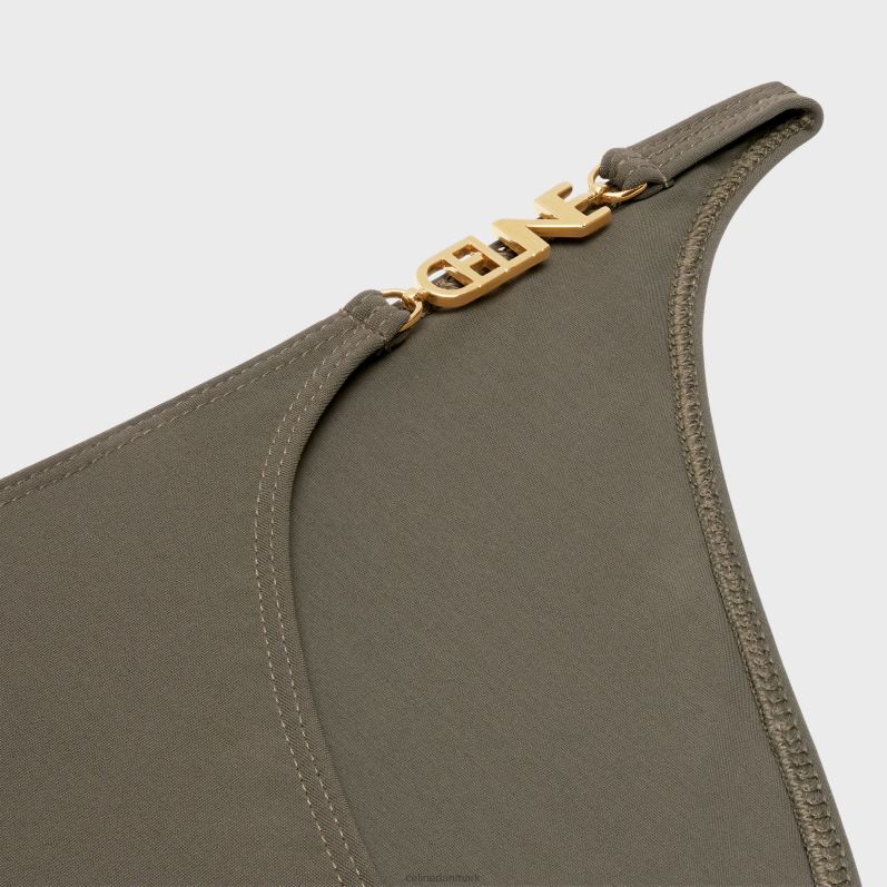 CELINE Kvinder badedragtsunderdel i mat jersey F44FV901 beklædning oliven