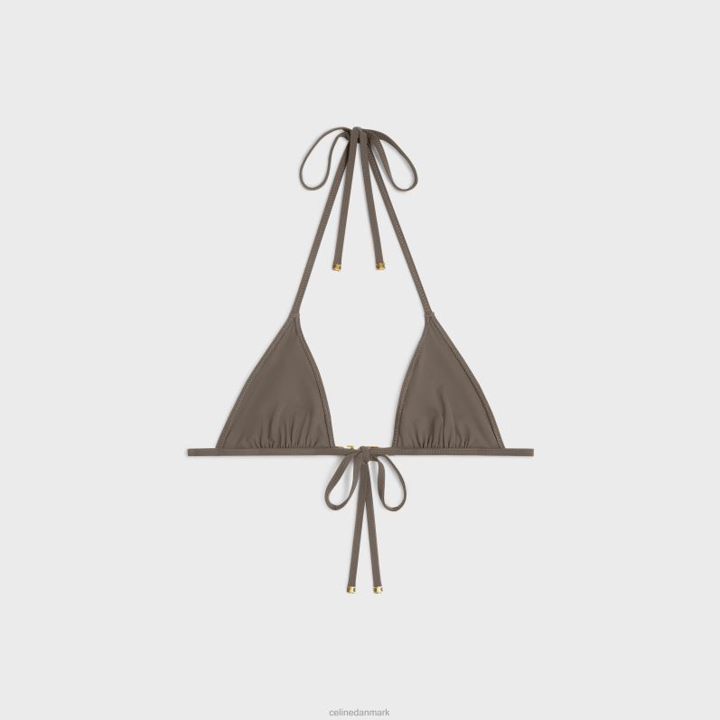 CELINE Kvinder trekantet top i mat jersey F44FV900 beklædning oliven