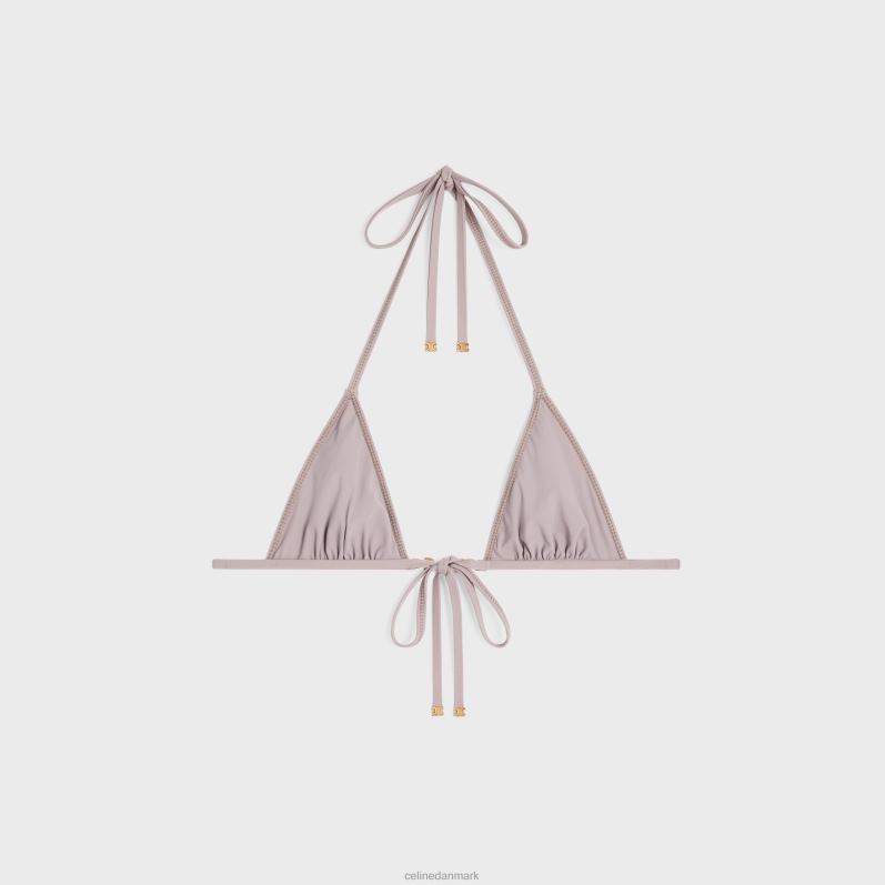 CELINE Kvinder trekantet top i mat jersey F44FV909 beklædning argile