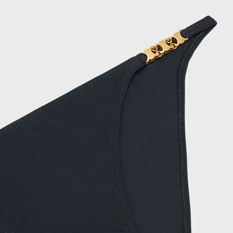 CELINE Kvinder triomphe badedragtsunderdel i mat jersey F44FV899 beklædning sort