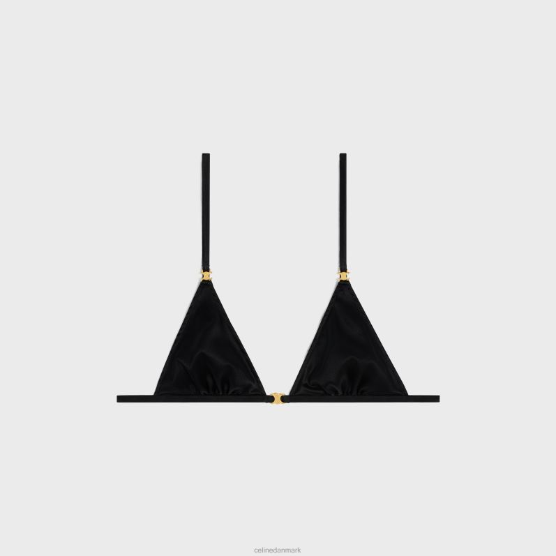 CELINE Kvinder triomphe trekant bh i silke F44FV582 beklædning sort