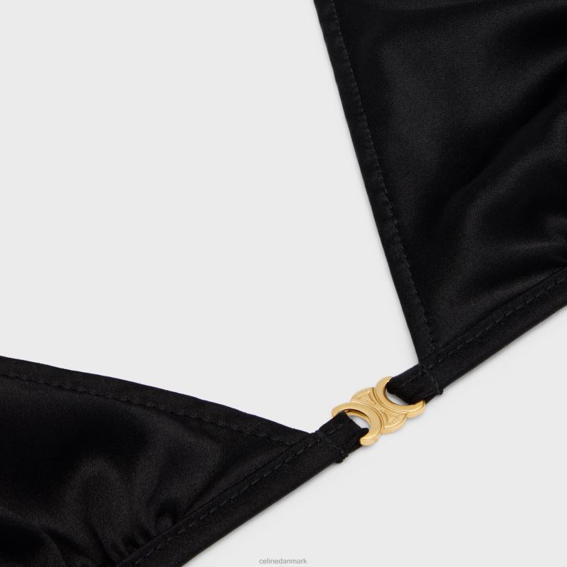 CELINE Kvinder triomphe trekant bh i silke F44FV582 beklædning sort