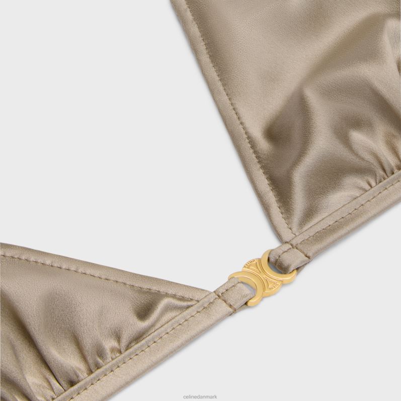 CELINE Kvinder triomphe trekant bh i silke F44FV583 beklædning off white/rouge profond