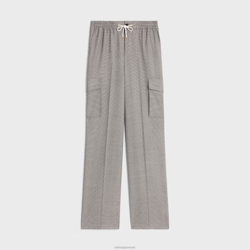 CELINE Kvinder cargobukser i uld F44FV880 beklædning craie/beige/noir