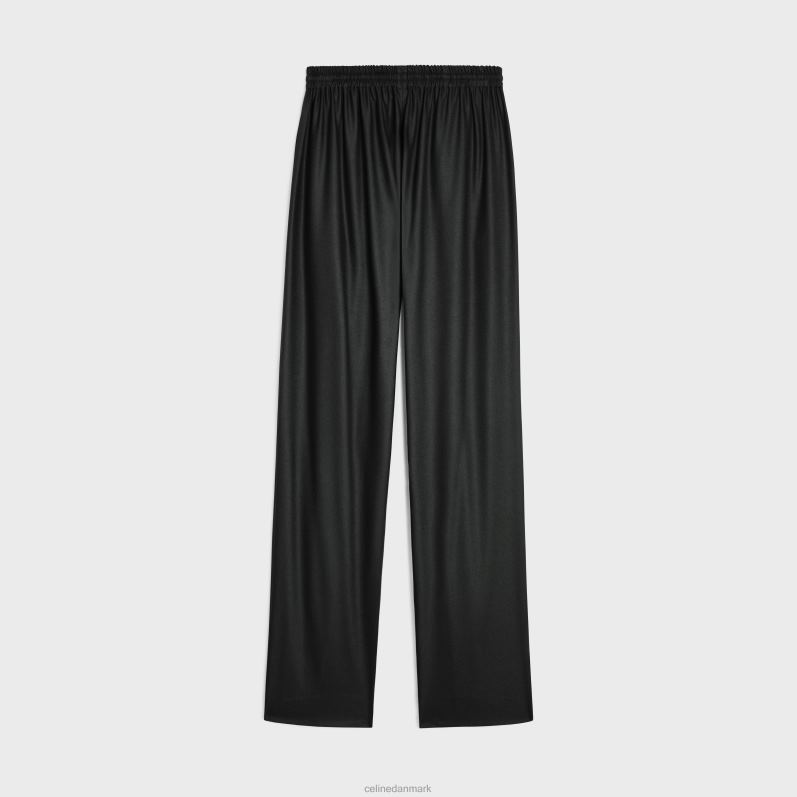CELINE Kvinder lige joggingbukser i kashmirflanel F44FV679 beklædning antracit
