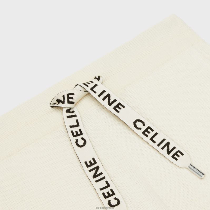 CELINE Kvinder træningsbukser i kashmiruld F44FV883 beklædning off white