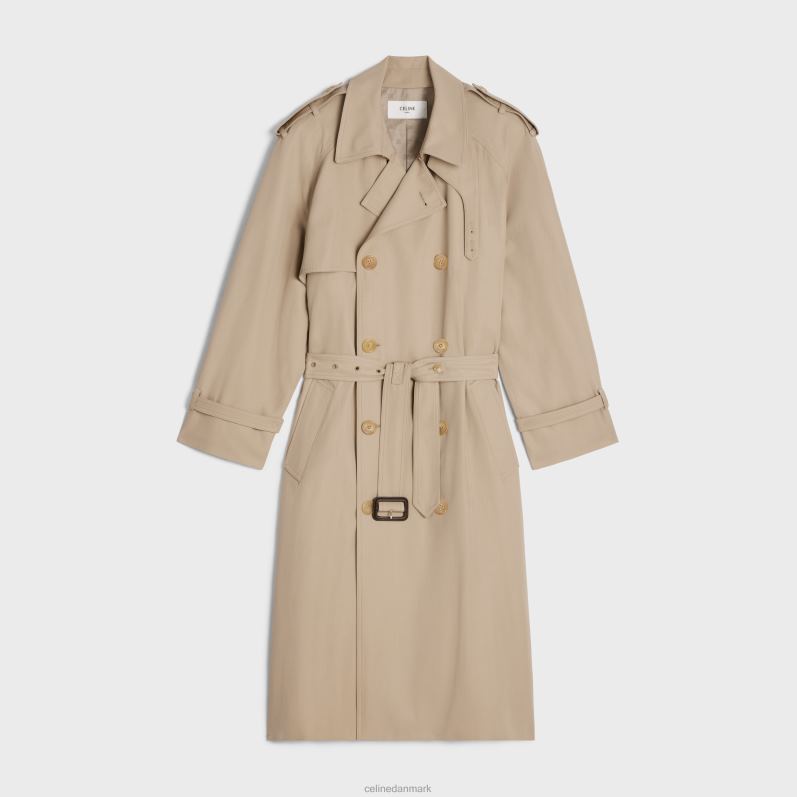 CELINE Kvinder tomboy trenchcoat i bomuldsgabardin F44FV738 beklædning off white/rouge profond
