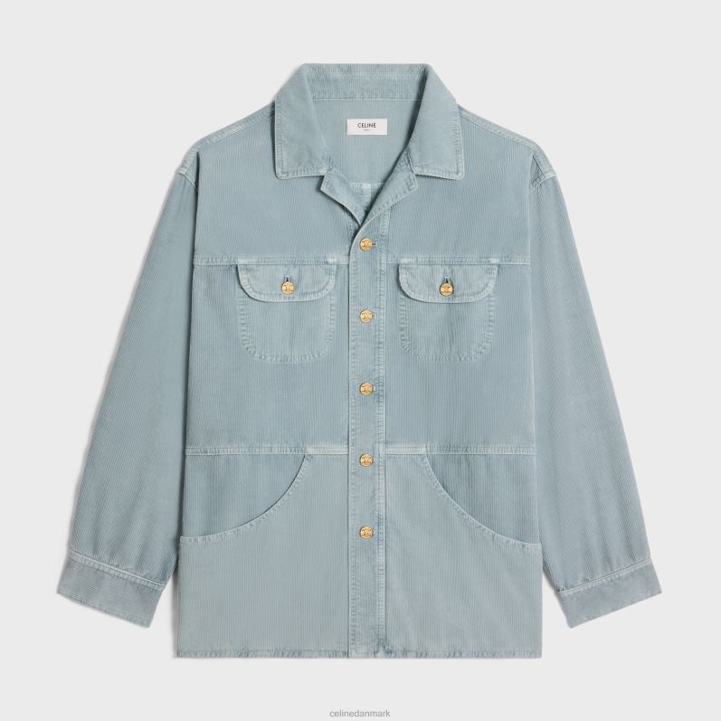 CELINE Kvinder bilfrakkejakke i fløjlsbuk F44FV567 beklædning ældet fløjlsbukser