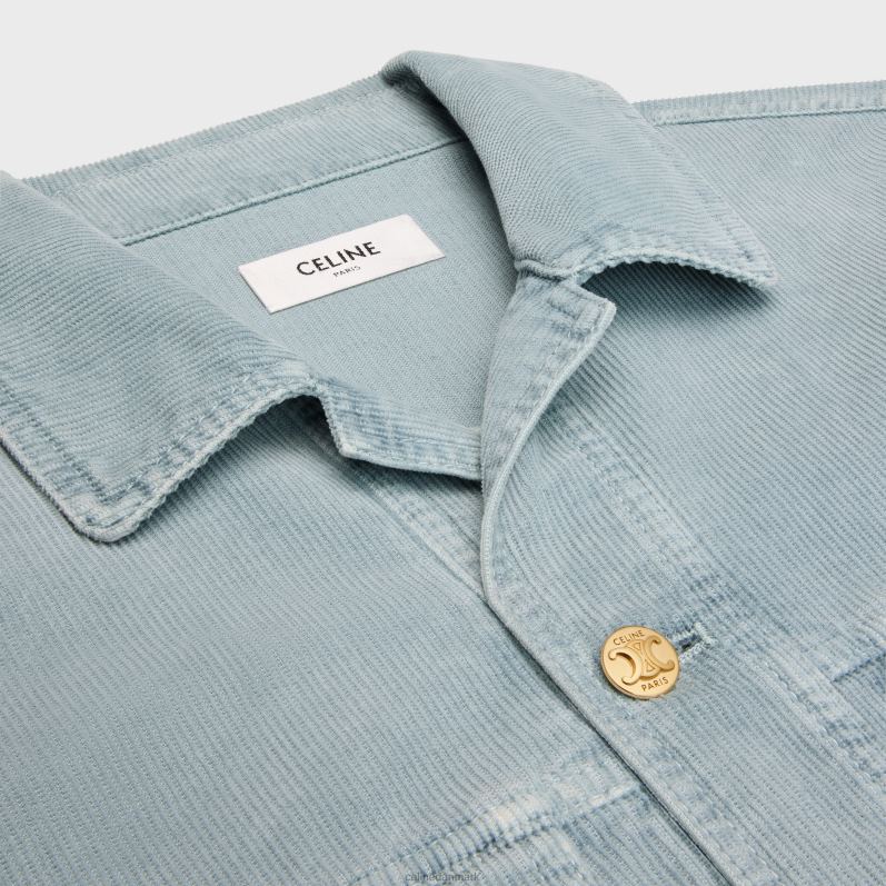 CELINE Kvinder bilfrakkejakke i fløjlsbuk F44FV567 beklædning ældet fløjlsbukser