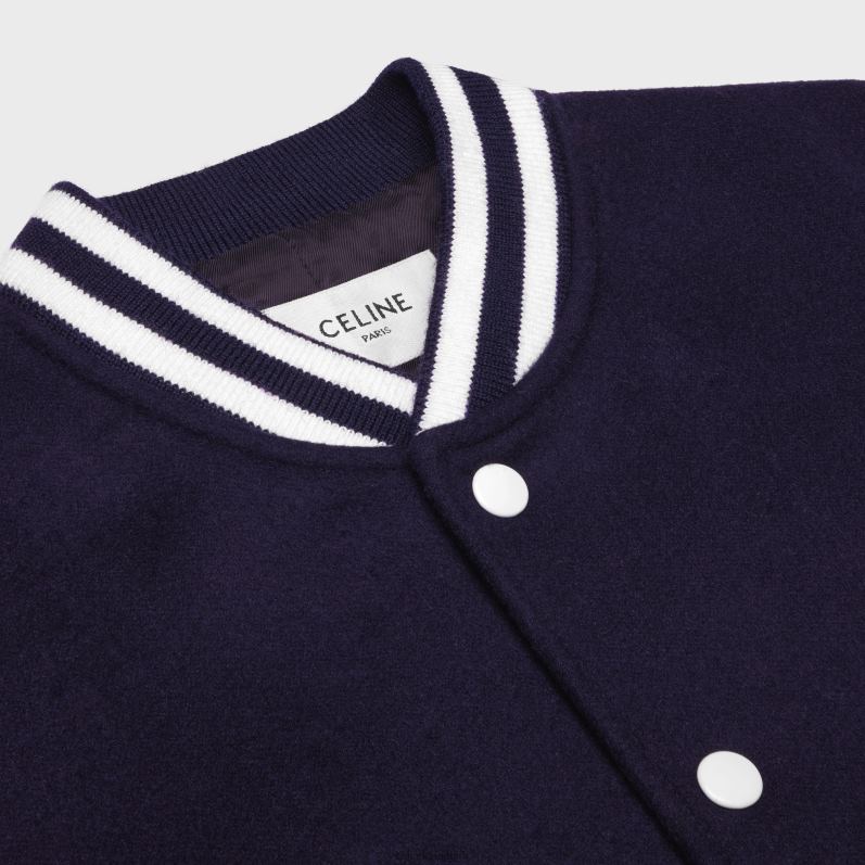 CELINE Kvinder chelsea bamsejakke i dobbelt face cashmere F44FV730 beklædning flåde