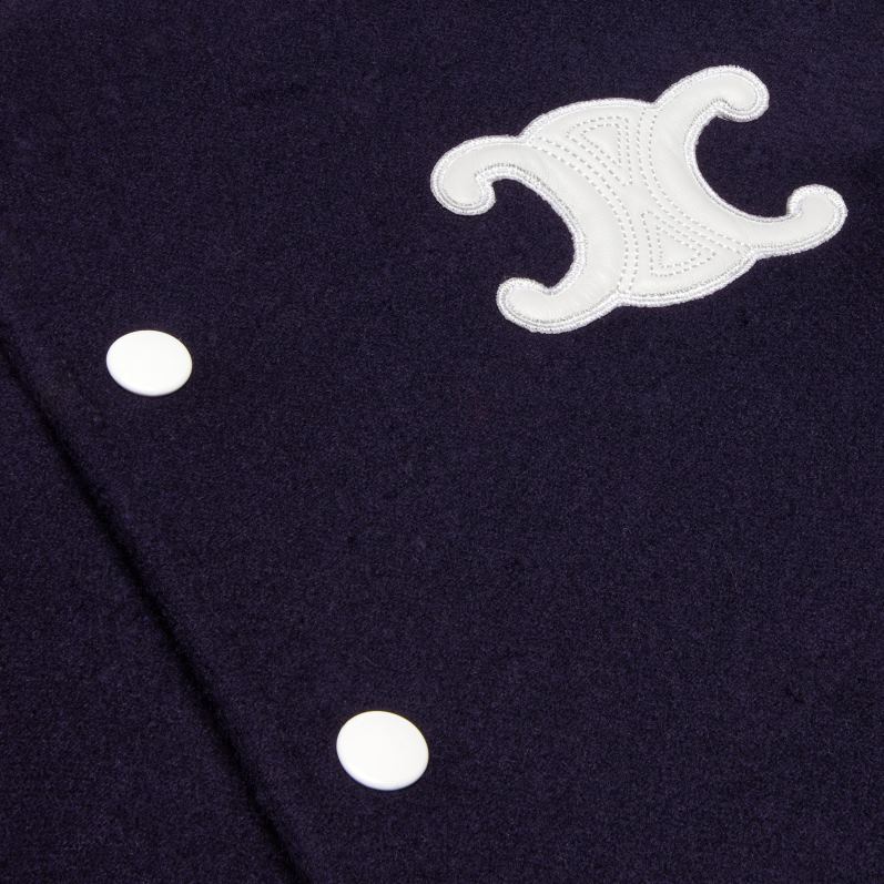 CELINE Kvinder chelsea bamsejakke i dobbelt face cashmere F44FV730 beklædning flåde