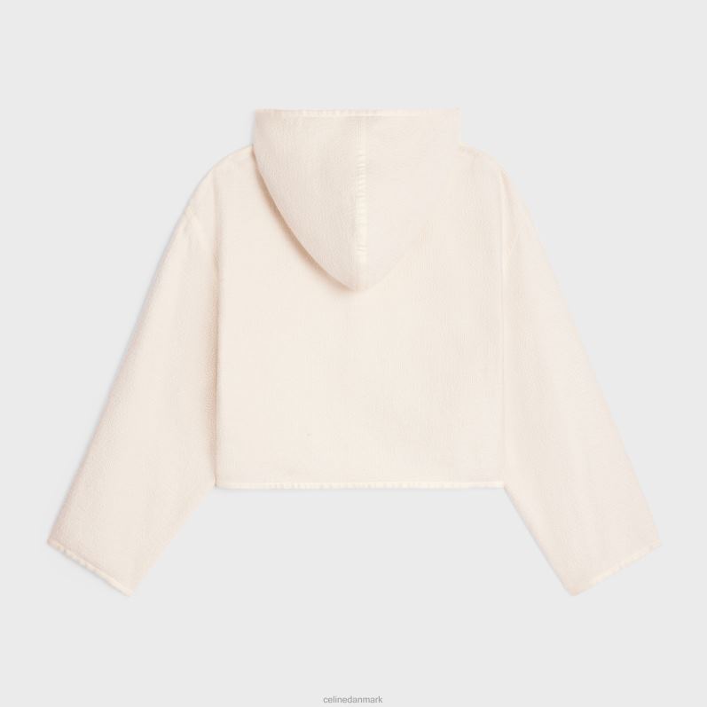 CELINE Kvinder duffle cardigan i bomulds tweed F44FV696 beklædning ecru