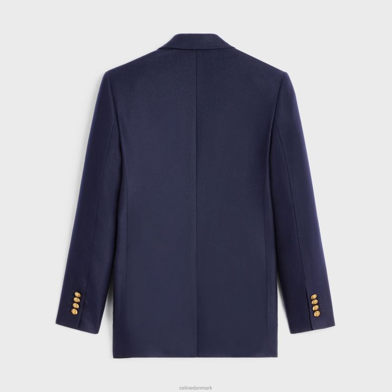 CELINE Kvinder klassisk jakke i kashmir flannel F44FV718 beklædning flåde