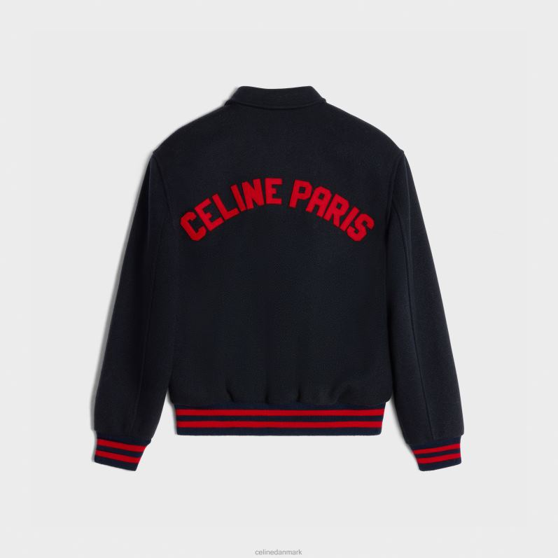 CELINE Kvinder paris bamsejakke i tekstureret uld F44FV664 beklædning flåde