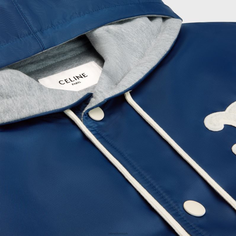 CELINE Kvinder paris hættebamsejakke i nylon F44FV667 beklædning flåde