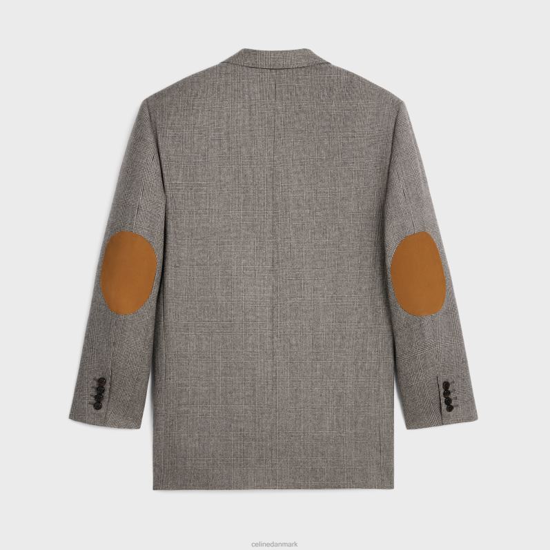 CELINE Kvinder tomboy-jakke i prince of wales ternet flannel F44FV720 beklædning ebene/ficelle