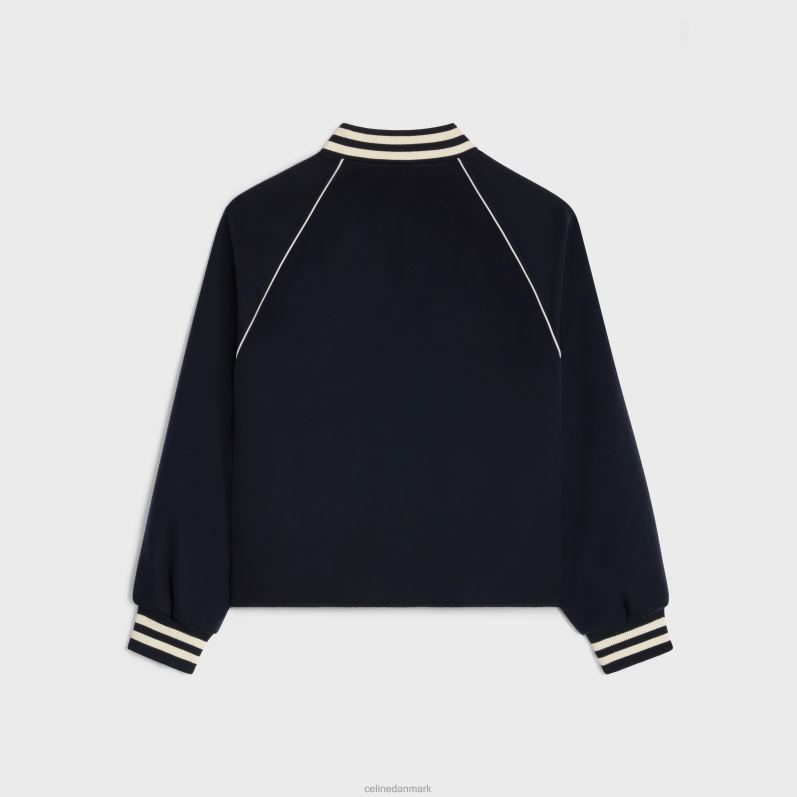 CELINE Kvinder triomphe bamsejakke i uldstof F44FV665 beklædning flåde