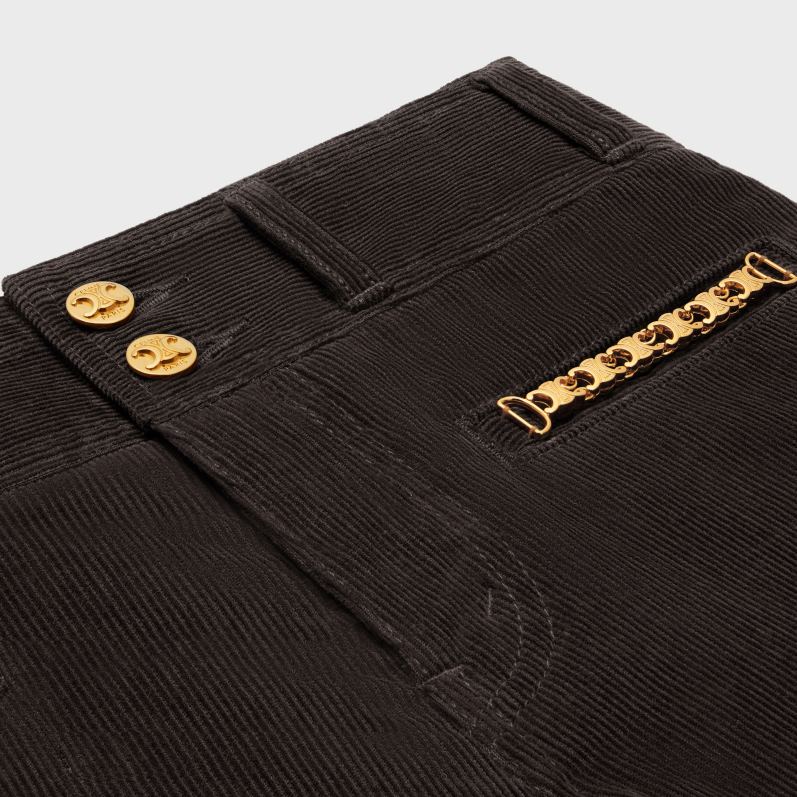 CELINE Kvinder jane flare jeans i fløjlsbukser F44FV850 beklædning rå vask