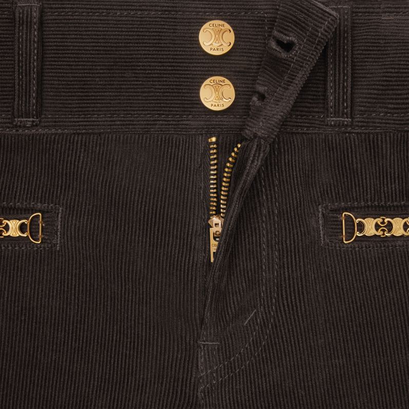 CELINE Kvinder jane flare jeans i fløjlsbukser F44FV850 beklædning rå vask