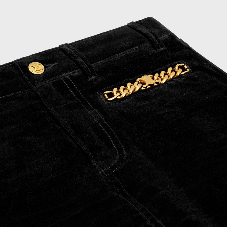 CELINE Kvinder jane flared jeans i fløjl F44FV851 beklædning rå vask