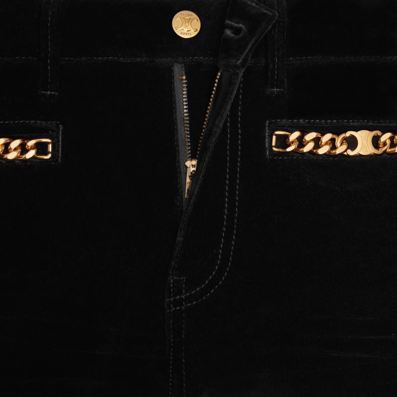 CELINE Kvinder jane flared jeans i fløjl F44FV851 beklædning rå vask