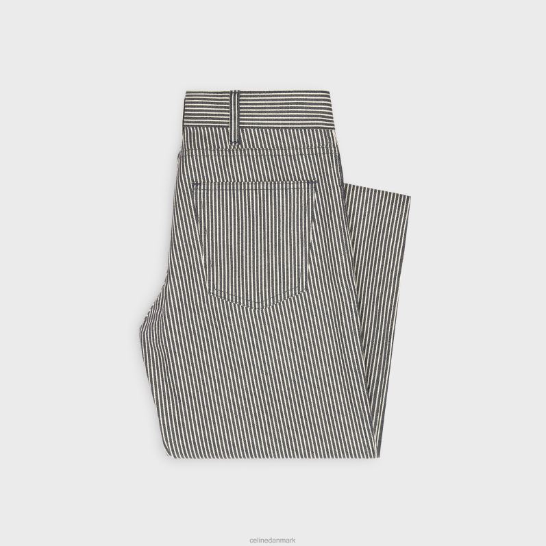 CELINE Kvinder jane flared jeans i hickory striber F44FV854 beklædning skyllet