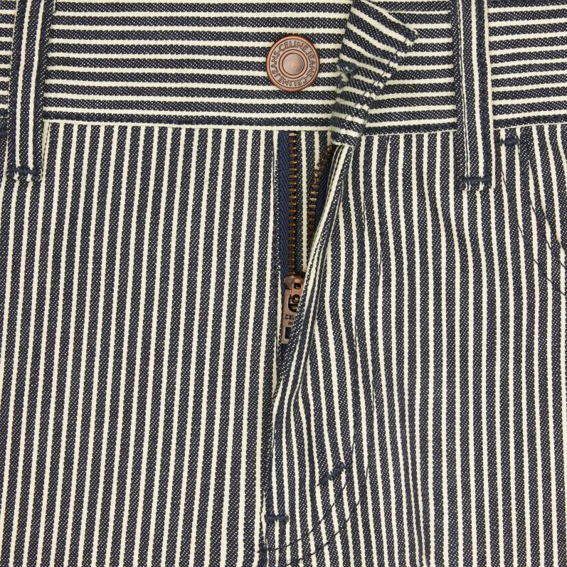 CELINE Kvinder jane flared jeans i hickory striber F44FV854 beklædning skyllet