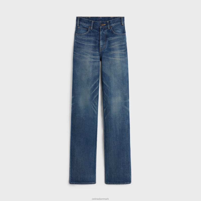 CELINE Kvinder kitty jeans i denim F44FV647 beklædning mørk union vask