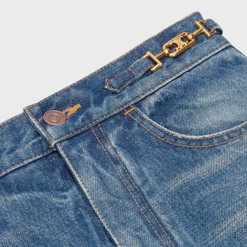 CELINE Kvinder margaret jeans i denim F44FV860 beklædning fagforeningsvask