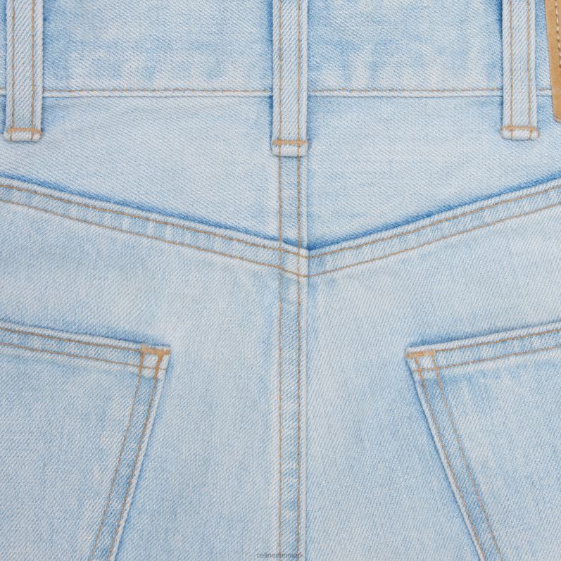 CELINE Kvinder margaret jeans i solbleget denim F44FV861 beklædning solbleget vask