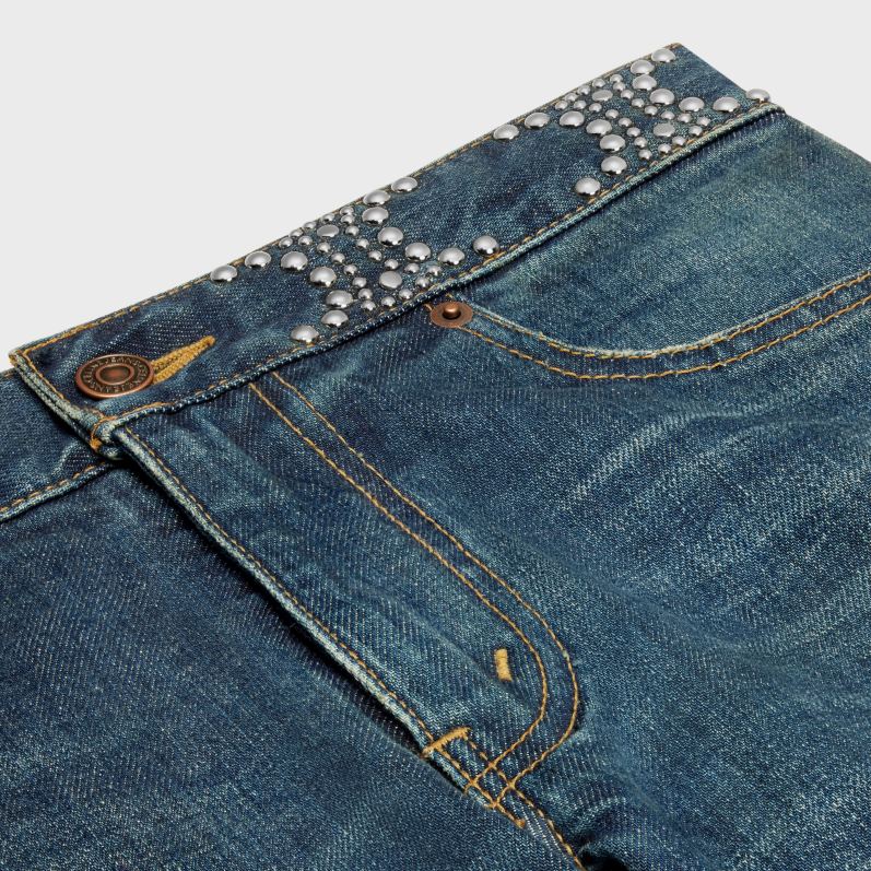 CELINE Kvinder neo skinny jeans i denim F44FV868 beklædning ren mørk union vask