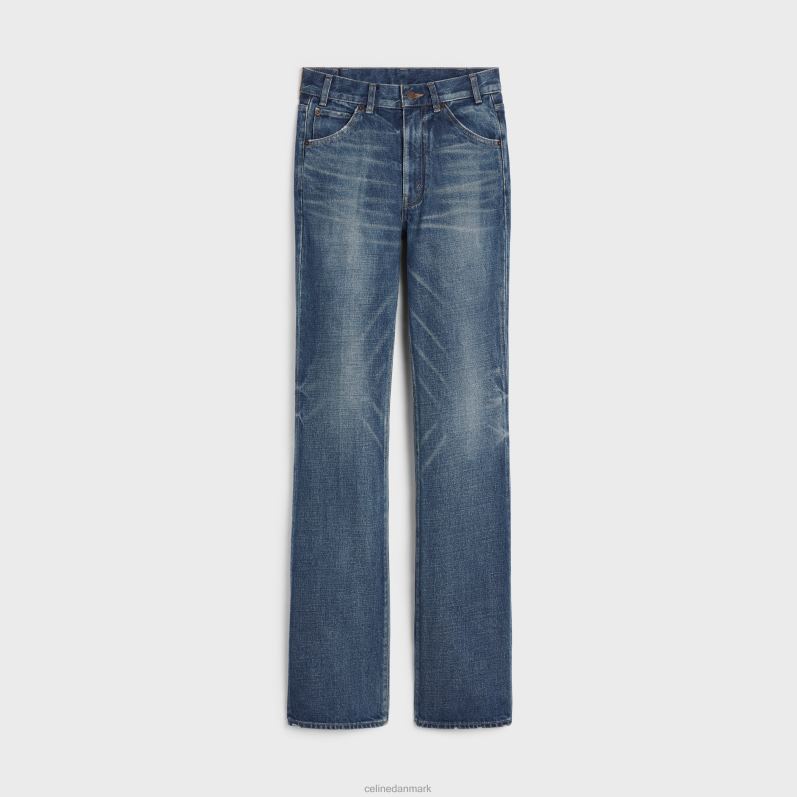 CELINE Kvinder serge flare jeans i denim F44FV863 beklædning mørk union vask