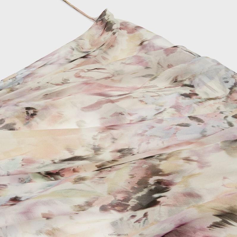 CELINE Kvinder lingerikjole i silkemuslin F44FV807 beklædning craie/pastel