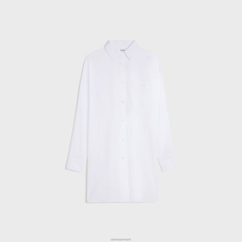 CELINE Kvinder malerskjortekjole i bomuldsbatiste F44FV798 beklædning hvid