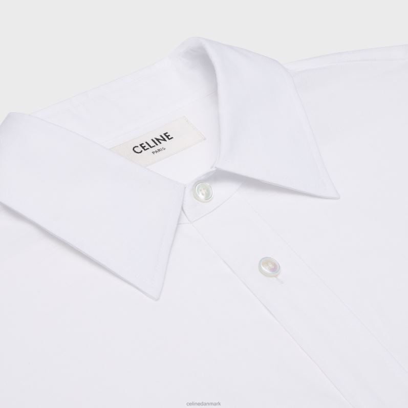 CELINE Kvinder malerskjortekjole i bomuldsbatiste F44FV798 beklædning hvid