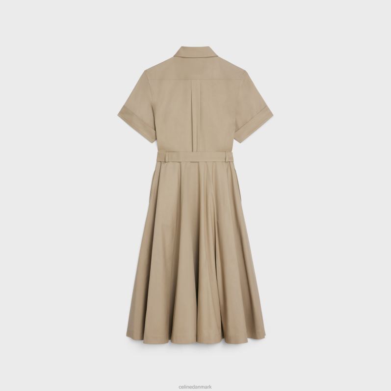 CELINE Kvinder saharienne kjole i letvægts gabardin F44FV793 beklædning beige