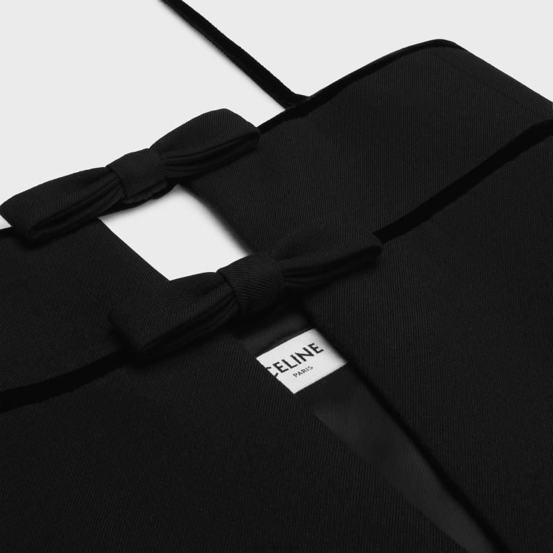 CELINE Kvinder trapez minikjole i dobbelt uld F44FV585 beklædning sort