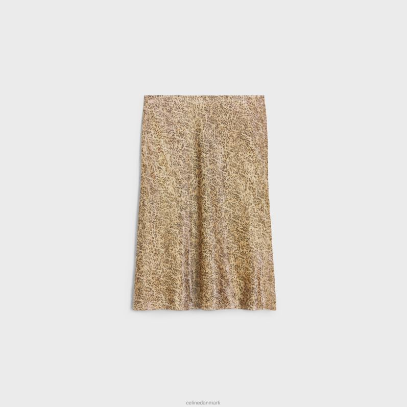 CELINE Kvinder hobble nederdel i silke georgette F44FV660 beklædning leopard/argent