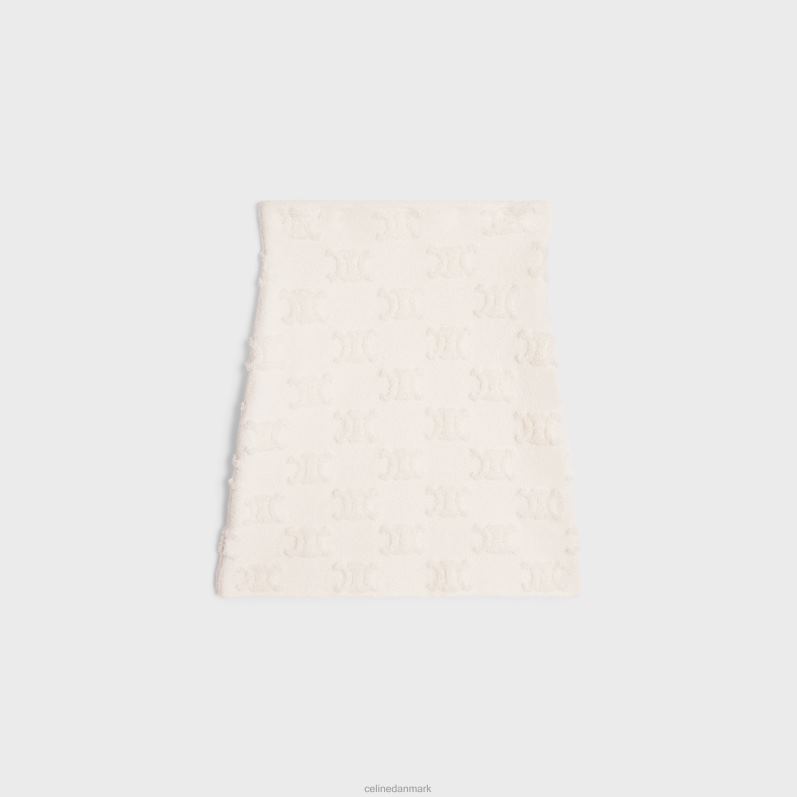 CELINE Kvinder mini-nederdel i triomphe-bomuldsboucle F44FV818 beklædning off white