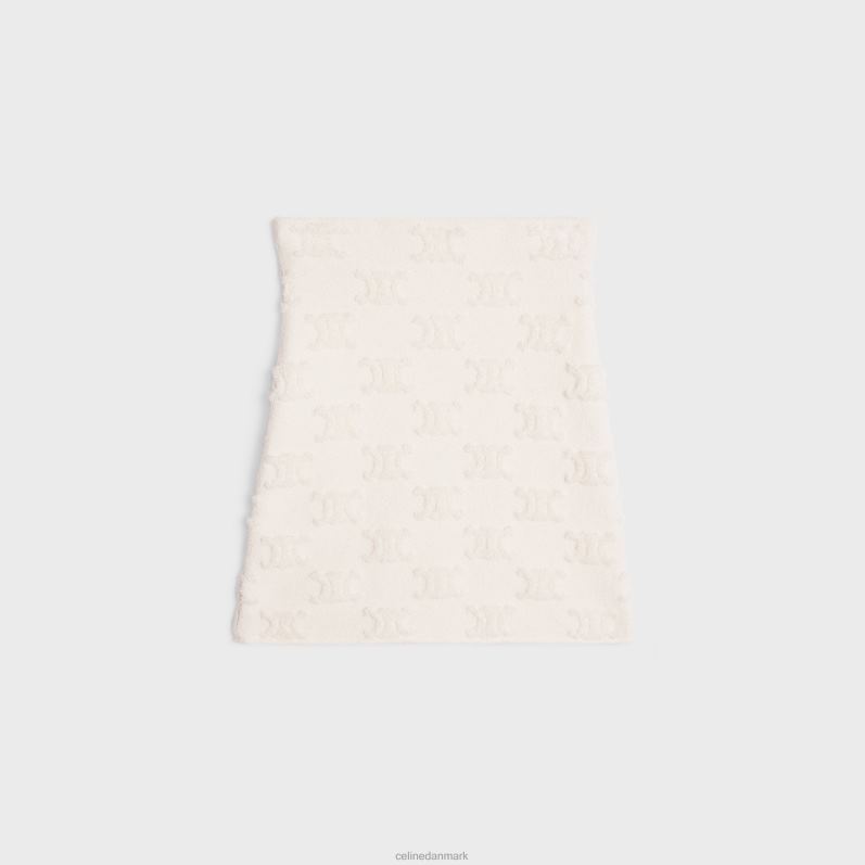 CELINE Kvinder mini-nederdel i triomphe-bomuldsboucle F44FV818 beklædning off white