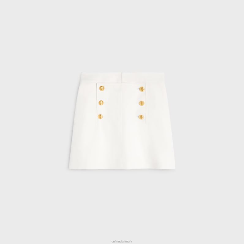CELINE Kvinder yachting trapez mini-nederdel i bomuldstwill F44FV822 beklædning hvid