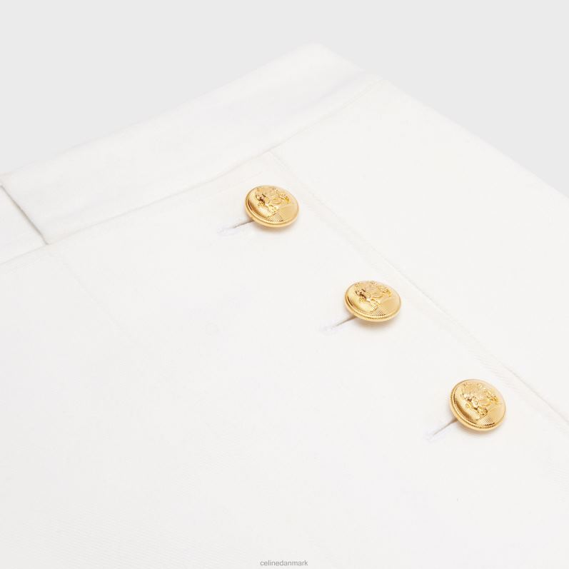 CELINE Kvinder yachting trapez mini-nederdel i bomuldstwill F44FV822 beklædning hvid