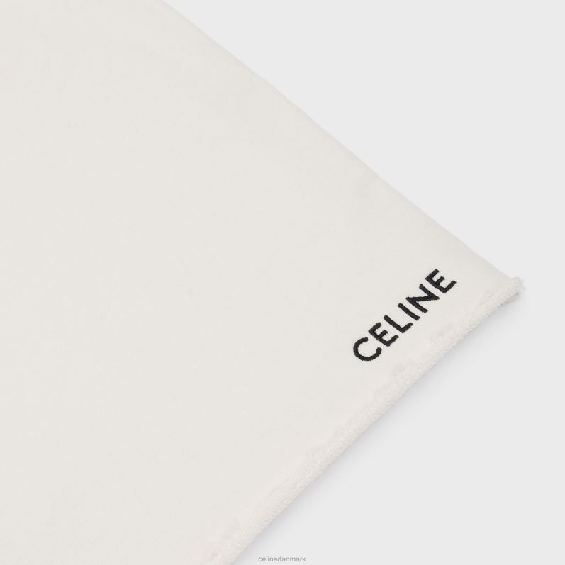 CELINE Kvinder løse shorts i bomuldsfleece F44FV888 beklædning creme/sort