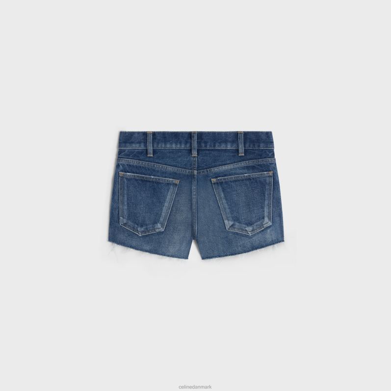 CELINE Kvinder mini shorts i denim F44FV591 beklædning mørk union vask
