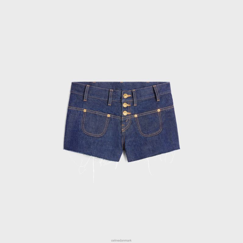CELINE Kvinder minishorts i wash denim F44FV891 beklædning skyllet