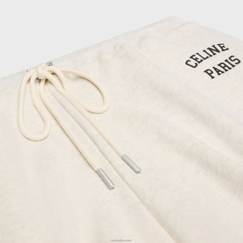 CELINE Kvinder paris mini-shorts i bomuldsfleece F44FV598 beklædning creme/sort