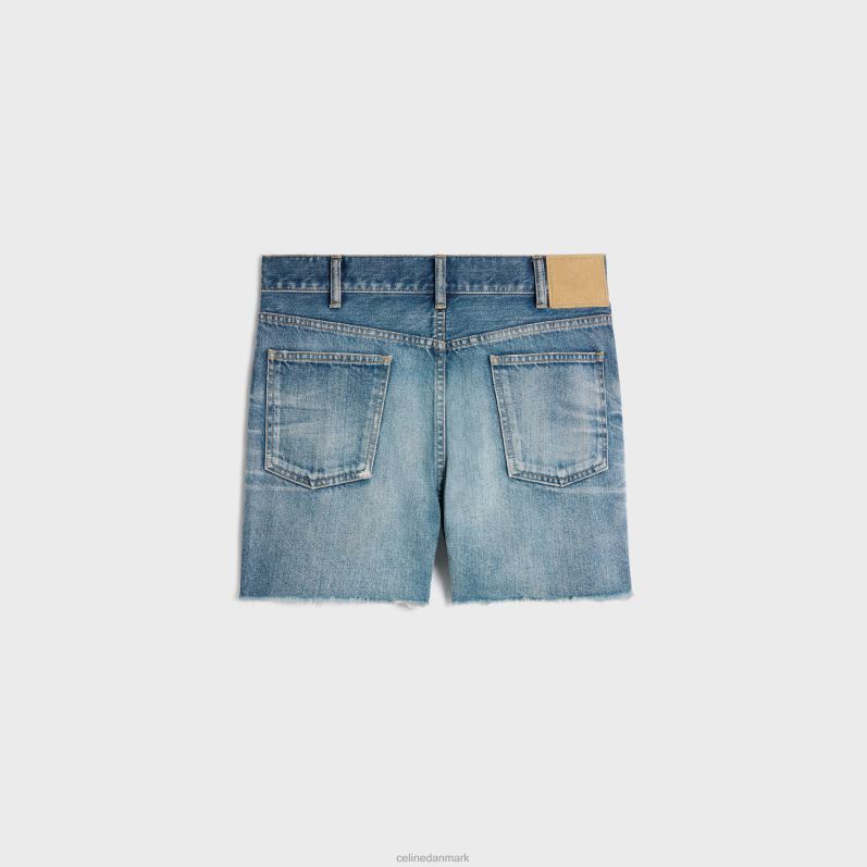 CELINE Kvinder skateshorts i wash denim F44FV590 beklædning elektrisk himmel