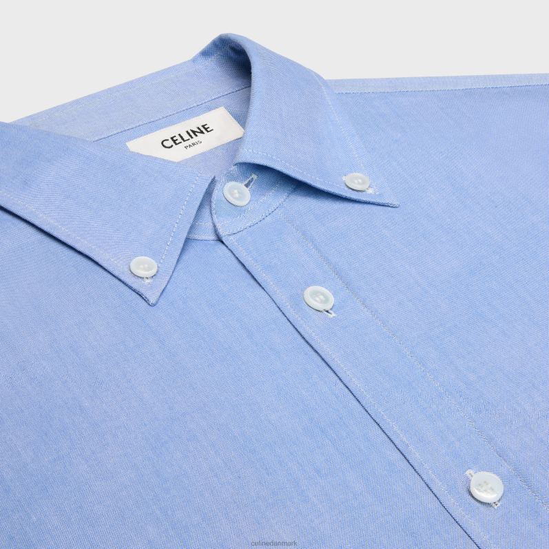 CELINE Kvinder Tomboyskjorte i chambray bomuld F44FV576 beklædning bleu azur/craie