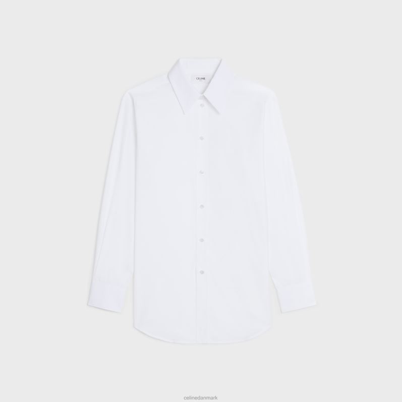 CELINE Kvinder kæresteskjorte i bomuldspoplin F44FV832 beklædning hvid