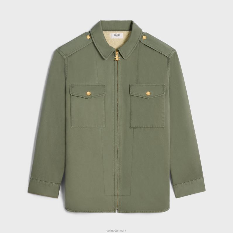 CELINE Kvinder overtrøje i teknisk bomuld F44FV633 beklædning kaki